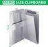 Small Aluminum Clipboard with Storage(Memo Size), Recycled Metal Snapak Form Holder Binder with Insided SerratedClip Posse Box, Perfect for Truck Driver, Fits Paper Size up to 5.5 x 9.5 inch by Sunnyclip