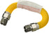 GUHD-ZD38-24C Gas Line Hose 1/2'' O.D. x 24'' Length - Yellow Coated Stainless Steel Flexible Connector