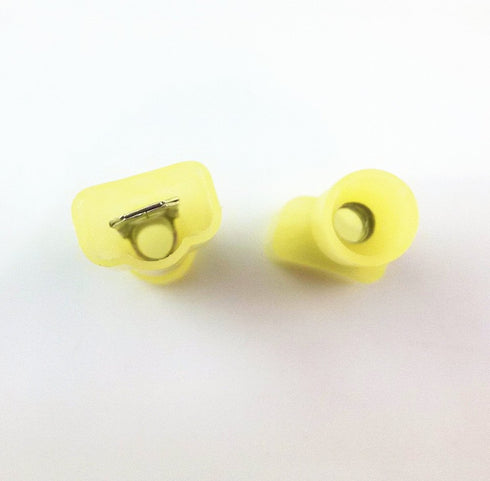 yueton 100pcs 12/10-Gauge Yellow Economy Nylon Male Fully-Insulated Quick Disconnects Wiring Spade Wire Crimp Terminal