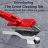 Foxtrot Living Grout Brush with Long Handle & Handheld Stiff Bristle Scrubber, V-Shaped Cleaner with Telescopic Handle