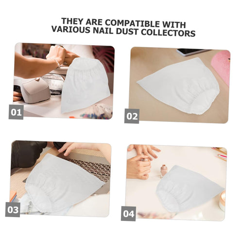Ipetboom 2pcs Replacement Dust Bag for Nail Art Equipment Nail Suction Dust Collector Pouches for Salon Home