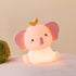 Dimming QANYI Elephant Night Light for Kids, Pink Elephant Lamp with Nursery Night Lamp Rechargeable Animal Light
