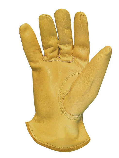 Galeton 25101PR-XL Rough Rider Premium Leather Driver Gloves, Strap & Buckle, X-Large, Gold
