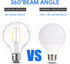 E ENERGETIC LIGHTING Dimmable LED Edison Light Bulb, G25 (G80) Globe Bulb, 60W Equivalent, 6-Pack