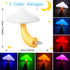20 7 Tuanse Pcs LED Color Changing Mushroom Night Light, Cute Color Sensor Mushroom Shaped Plug in Lamp, Christmas