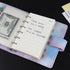 A7 2 Set 6 12 6 6 (A7) Clear PP Cash Envelopes Tabs Binder Pockets Dividers Sheets Budget Zipperless Hole Loose Leaf