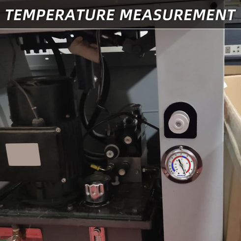 MEANLIN MEASURE 2Pcs Vapor Capillary Thermometer, 2" Dial, Stainless Steel Front Flange Mount, Temperature Range