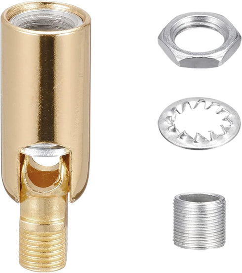 180 M10 Pack 2 MECCANIXITY Sloped Ceiling Adapter Degree Swivel Thread, for Chandelier Ceiling Pendant Light, Champagne