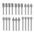 ?????? ???? 20 Pcs Diamond Burr Sets, 1/8 Inch Shank Stone Carving Sets for Dremel Rotary Tools (120#)