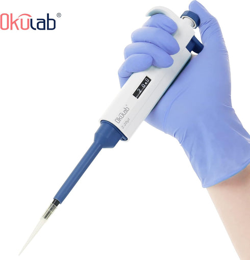 Single-Channel Micropipette, 50-200µl, Manual Adjustable Mechanical Pipette, High-Accurate, Variable Volume,