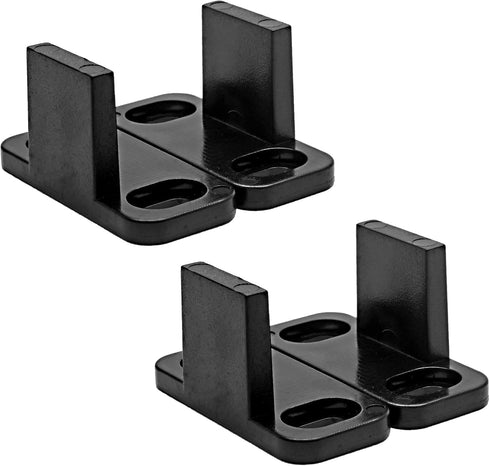 Black Sliding Barn Door Floor Guides, 4-Pack Plastic Bypass Door Guide Hardware
