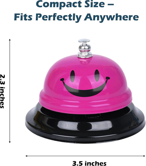 I-MART Call Bell, Service Bell for Office, Hotel, Classroom, Kitchen, Restaurants (Smiley Face Pink)