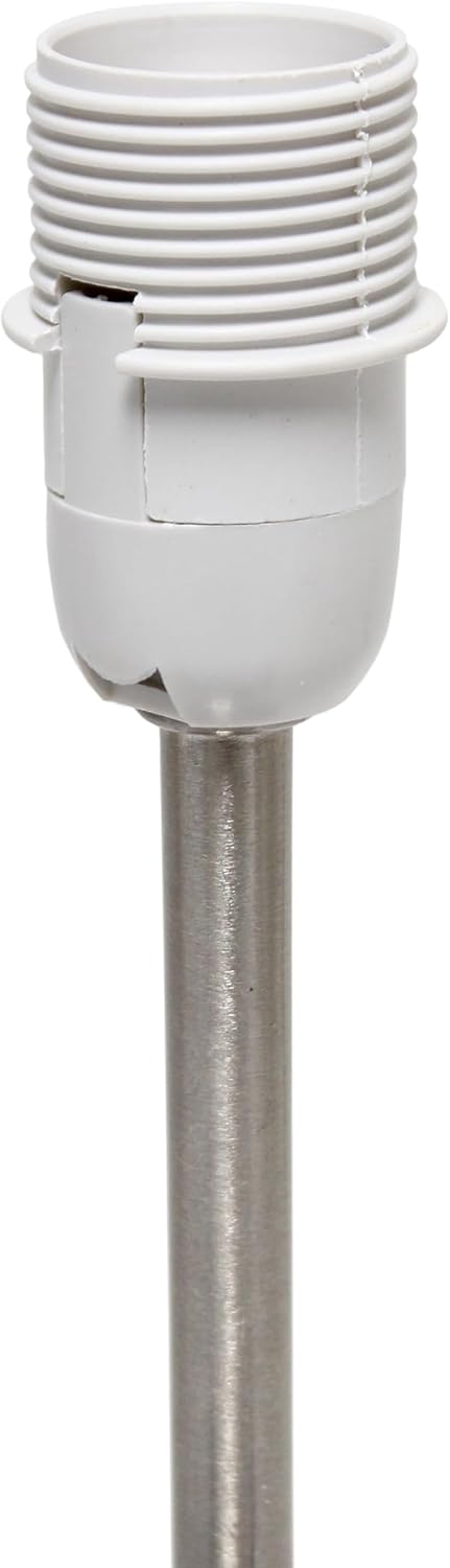LT1198-WHT 10.5" Simple Designs Stylish Mini Pop of Color Table Lamp, for Living Room, Bedroom, Office, Sand Nickel