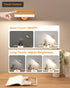 Bedroom,Dimmable DetarZinLED Wall Lights Battery Operated Wooden,Magnetic Wall Sconces Rechargeable,Adhesive Wall