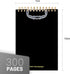 Yoment Top Spiral Notebooks - Large Bullet Lined Journal, 300 Pages, 7" x 10", Waterproof Cover for Work (Black)