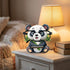 5.9x5.7 Inch Panda Eyeglass Holder, Funny Animal Decorative Eyeglass Organizer Stand with Bamboo Design, Desk Decor