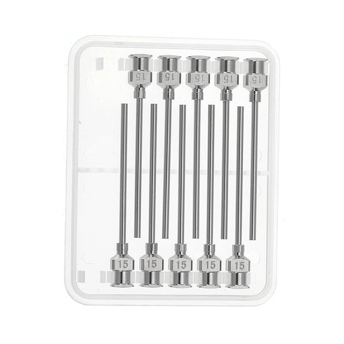 PATIKIL 10 Pcs 15G Blunt Tip Dispensing Needle, 1.5 Inch Stainless Steel Liquid Dispenser Needles