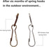 LYECUN 100 Pcs 304 Stainless Steel Spring Snap Hooks, Small Spring Clips for ID Card, Key Chain, 1 Inch (25mm)