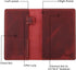 Leather Journal Cover for 3.5" x 5.5" Pocket Notebook with Pen Loop, Compatible with Rocketbook Mini - Wine