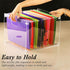 DF Acrylic File Holder with Handles, Clear File Organizer for Letter Size/A4 Folders, Desktop Hanging File Holder