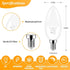 E12 Bulbs 40W 4W 2700K Bulbs, Non-Dimmable, Pack 12 Brightever LED Candelabra Light Equivalent, Warm White Ceiling Fan