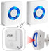 Caregiver Pager Indoor Motion Sensor Alarm for Fall Prevention - 2 Pager + 1 Sensor for Elderly Dementia Patients