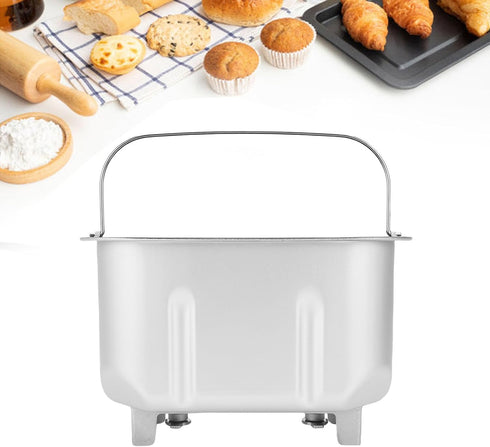 Commercial AUNMAS Bread Machine Baking Bucket, Stainless Steel Anti Stick Household Baking Bucket with Mixing Paddles