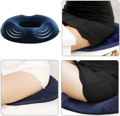 KEGUOF Tailbone Round Orthopaedic Seat Cushion,Memory Foam Thicken Back Pain Relief and Sciatica and Pain High