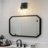 Ruibutrade 1-Light Bathroom Light Fixtures, Matte Black Vanity Light with Hand-Blown Globe Glass Shade, High Clarity