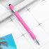 PASISIBICK 12 Pieces Pink Ballpoint Pen with Stylus Tip, 2 in 1 Premium Metal Stylus Pen for Touch Screens (12 PCS Pink)