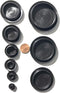 9 Piece Flush Mount Black Hole Plug Assortment for Auto Body and Sheet Metal
