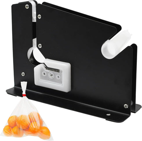 Heavy Duty Poly Bag Sealer Tape Machine, Steel Bag Sealing Dispenser for Fruits, Greens & Meat Packaging