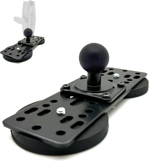 LycoGear Industrial Strength Metal Alloy Dual 65mm Diameter Round Heavy-Duty Magnetic Base with