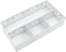 EasyPAG Desk Drawer Organizer with 3 Small Bins and 1 Long Bin, White