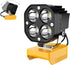 Azocek LED Work Light Compatible with Dewalt 20V Battery, 40W 6000LM Flashlight,