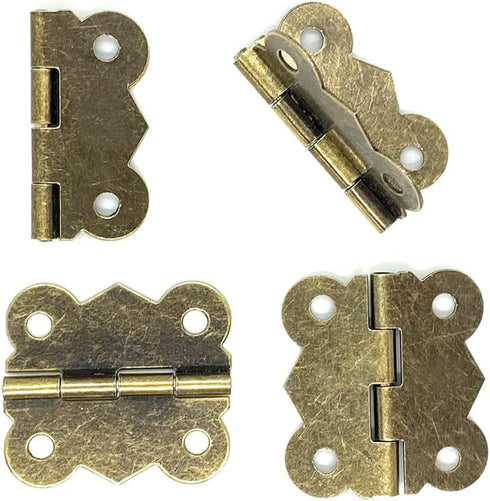 2 Sets Antique Wood Case Chest Box Hasp Latch Lock with Screws for Jewelry Box Decoration and Repair