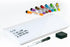 Glassboard Studio Glass Dry Erase Doodle Tray for Desktop Office Supply Storage - Includes 8 Markers and Eraser (White)