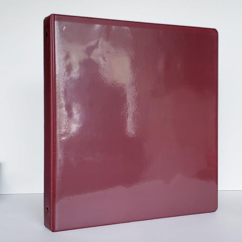 EASEL RING BINDERS - Flip Over The Top Style Platform Construction (BURGUNDY, 11" X 8 1/2" Sheet Size)
