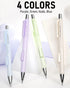 Nicpro 4PCS Pastel Mechanical Pencil 0.5mm, Cute Fast Click Set with 100PCS HB Lead Refills