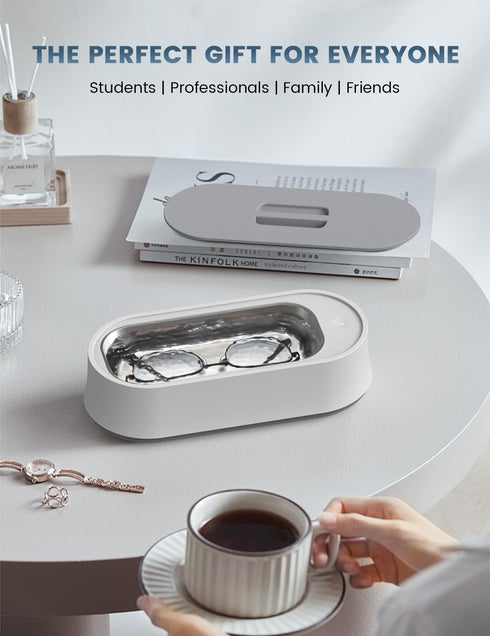 45kHz 14.88oz Ultrasonic Jewelry Cleaner, Professional Ultrasonic Eyeglass Cleaner Machine with Stainless Steel Tank