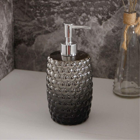 ERoomQ Art Soap Dispenser for Bathroom Kitchen Hotel, Ceramic Hand Sanitizer Bottle Nordic Luxury Plating Gradient