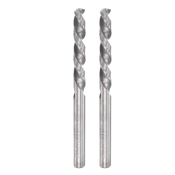 uxcell 3.5mm Solid Carbide Twist Drill Bits - Metric Left Hand Spiral Flutes for Stainless Steel (2pcs)