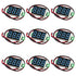 9pcs Voltage Meter 0.36 Inch 2 Wire DC 0-32V with Three Digit LED Display Panel Mount Tester (Blue)