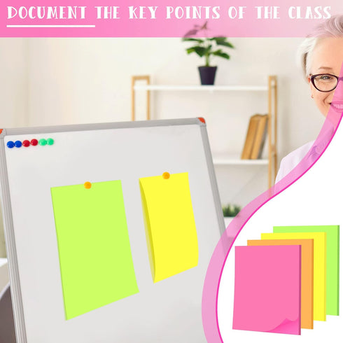Harloon Big Sticky Notes, 11 x 11 Inch Jumbo Sticky Notes, 40 Sheets/Pad, Bright Colors, 4 Pad