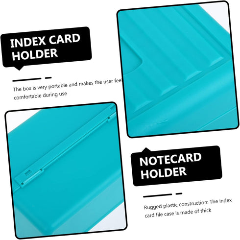 4pcs ARTIBETTER Plastic Index Card Holder Organizer Box with Built in Slots for Flash Cards Notecards Photos