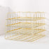 Jolitac Rose Gold 4-Tier Stackable Paper Tray - Decorative Desk Organizer for File Documents in Home & Office (Gold)
