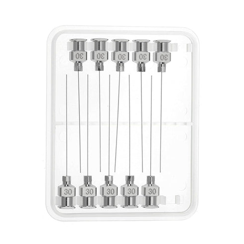 PATIKIL Blunt Tip Dispensing Needle 30G, 10 Pcs 1.5 Inch Stainless Steel Needles with Luer Lock for Liquid