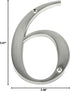 843326 4-Inch 6 Distinctions by Hillman Brushed Nickel Flush-Mount House Number