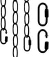 Rkoyes 6 Feet Industrial Black Light Fixture Chain, 72 Inches Long, Metal Chain