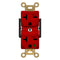 ENERLITES Hospital Grade Duplex Receptacle, Polycarbonate Thermoplastic, 20A/250V, UL Listed, Self-grounding, Red